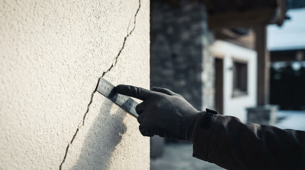 grietas en paredes chalet